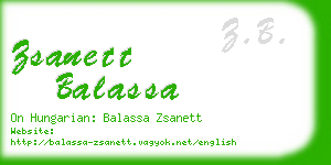 zsanett balassa business card
